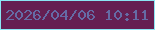 文字の大きさ：4、枠の色：8ae6f4、背景の色：651f52、文字の色：656ba5 無料ブログパーツのブログ時計