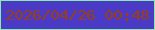 文字の大きさ：3、枠の色：8aeaab、背景の色：4b3ac5、文字の色：983f1a 無料ブログパーツのブログ時計