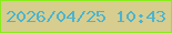 文字の大きさ：4、枠の色：8aeb1d、背景の色：d7cd8f、文字の色：4ab4d0 無料ブログパーツのブログ時計