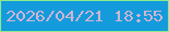 文字の大きさ：1、枠の色：8aeb8c、背景の色：149bdc、文字の色：d0b5d2 無料ブログパーツのブログ時計