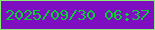 文字の大きさ：3、枠の色：8aed76、背景の色：7f0ec0、文字の色：05cf33 無料ブログパーツのブログ時計