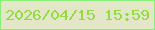 文字の大きさ：3、枠の色：8aef7a、背景の色：e4e6c8、文字の色：92db42 無料ブログパーツのブログ時計