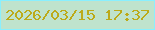文字の大きさ：3、枠の色：8aeffe、背景の色：bfe3cd、文字の色：bcaa19 無料ブログパーツのブログ時計
