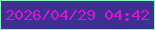 文字の大きさ：4、枠の色：8af9c3、背景の色：3e3090、文字の色：d419d6 無料ブログパーツのブログ時計