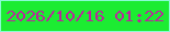 文字の大きさ：4、枠の色：8afbd3、背景の色：1cec32、文字の色：ba279c 無料ブログパーツのブログ時計