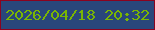 文字の大きさ：5、枠の色：8b031f、背景の色：29477b、文字の色：7ab603 無料ブログパーツのブログ時計