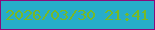 文字の大きさ：3、枠の色：8b0a7a、背景の色：27adc9、文字の色：77b927 無料ブログパーツのブログ時計