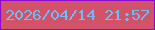 文字の大きさ：3、枠の色：8b0aca、背景の色：d25369、文字の色：74baf3 無料ブログパーツのブログ時計