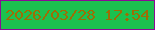 文字の大きさ：3、枠の色：8b0b95、背景の色：1cc14f、文字の色：9d6d05 無料ブログパーツのブログ時計