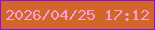 文字の大きさ：1、枠の色：8b0bf4、背景の色：d26628、文字の色：f79dd7 無料ブログパーツのブログ時計