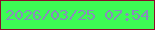 文字の大きさ：4、枠の色：8b0c29、背景の色：3dfb54、文字の色：898cbc 無料ブログパーツのブログ時計