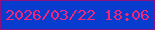 文字の大きさ：3、枠の色：8b1284、背景の色：083ccf、文字の色：f0267d 無料ブログパーツのブログ時計