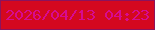 文字の大きさ：4、枠の色：8b135d、背景の色：d4081f、文字の色：d70b90 無料ブログパーツのブログ時計