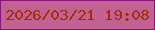 文字の大きさ：3、枠の色：8b1377、背景の色：c26293、文字の色：a42b0b 無料ブログパーツのブログ時計