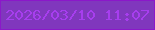 文字の大きさ：5、枠の色：8b18c9、背景の色：8037bd、文字の色：a73eee 無料ブログパーツのブログ時計