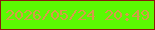 文字の大きさ：5、枠の色：8b1b0b、背景の色：5bf902、文字の色：d59c4a 無料ブログパーツのブログ時計