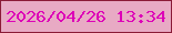 文字の大きさ：5、枠の色：8b1b37、背景の色：e8aac4、文字の色：dd01b7 無料ブログパーツのブログ時計