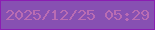 文字の大きさ：2、枠の色：8b1db2、背景の色：8750b2、文字の色：b96cb3 無料ブログパーツのブログ時計
