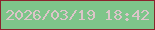 文字の大きさ：4、枠の色：8b242d、背景の色：7ec58a、文字の色：dcc5c9 無料ブログパーツのブログ時計