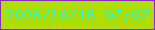文字の大きさ：3、枠の色：8b24e2、背景の色：afdf00、文字の色：3af2bc 無料ブログパーツのブログ時計