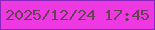 文字の大きさ：5、枠の色：8b26bd、背景の色：ee38e1、文字の色：673f56 無料ブログパーツのブログ時計