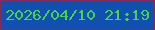 文字の大きさ：3、枠の色：8b2955、背景の色：0f50b1、文字の色：4ad053 無料ブログパーツのブログ時計