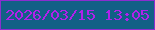 文字の大きさ：2、枠の色：8b2dcf、背景の色：126086、文字の色：b121eb 無料ブログパーツのブログ時計