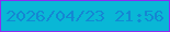 文字の大きさ：2、枠の色：8b2df1、背景の色：09b7d6、文字の色：1487d2 無料ブログパーツのブログ時計