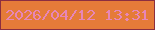 文字の大きさ：2、枠の色：8b2e40、背景の色：e57b39、文字の色：e786b8 無料ブログパーツのブログ時計