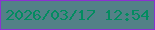 文字の大きさ：1、枠の色：8b32d0、背景の色：538187、文字の色：038c60 無料ブログパーツのブログ時計