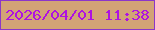 文字の大きさ：3、枠の色：8b36c9、背景の色：d2a376、文字の色：ae12e2 無料ブログパーツのブログ時計
