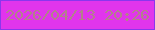 文字の大きさ：4、枠の色：8b36ed、背景の色：e135ec、文字の色：b3818b 無料ブログパーツのブログ時計