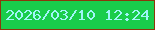 文字の大きさ：1、枠の色：8b370b、背景の色：19cd4b、文字の色：a0f6f7 無料ブログパーツのブログ時計