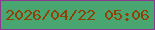 文字の大きさ：3、枠の色：8b3891、背景の色：4aa670、文字の色：8f4205 無料ブログパーツのブログ時計