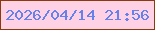 文字の大きさ：2、枠の色：8b3a0d、背景の色：ffd1e5、文字の色：6581ec 無料ブログパーツのブログ時計