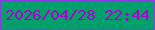 文字の大きさ：5、枠の色：8b3be1、背景の色：009f6b、文字の色：a802cb 無料ブログパーツのブログ時計