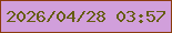 文字の大きさ：4、枠の色：8b3c0d、背景の色：d19fdb、文字の色：655d12 無料ブログパーツのブログ時計