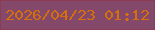 文字の大きさ：3、枠の色：8b3c51、背景の色：83486a、文字の色：d56f0c 無料ブログパーツのブログ時計
