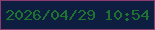 文字の大きさ：2、枠の色：8b3c70、背景の色：0e1e40、文字の色：1e7333 無料ブログパーツのブログ時計