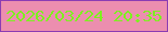 文字の大きさ：1、枠の色：8b3cb3、背景の色：ec8eaf、文字の色：7df01f 無料ブログパーツのブログ時計