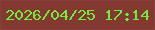 文字の大きさ：3、枠の色：8b3e3e、背景の色：823930、文字の色：7be842 無料ブログパーツのブログ時計