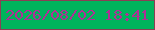 文字の大きさ：3、枠の色：8b3f54、背景の色：00b45c、文字の色：b02f96 無料ブログパーツのブログ時計