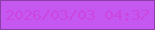 文字の大きさ：3、枠の色：8b3fa4、背景の色：c558f0、文字の色：cc45df 無料ブログパーツのブログ時計