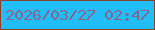 文字の大きさ：4、枠の色：8b4127、背景の色：21bdf7、文字の色：896491 無料ブログパーツのブログ時計