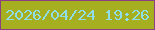 文字の大きさ：3、枠の色：8b4181、背景の色：a5af20、文字の色：8edde7 無料ブログパーツのブログ時計