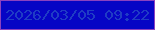文字の大きさ：4、枠の色：8b41bf、背景の色：0605c5、文字の色：1f3cc5 無料ブログパーツのブログ時計