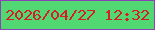文字の大きさ：3、枠の色：8b42b8、背景の色：52d872、文字の色：d41f2b 無料ブログパーツのブログ時計