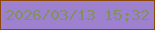 文字の大きさ：1、枠の色：8b4608、背景の色：9e81ce、文字の色：82905d 無料ブログパーツのブログ時計