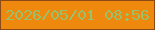 文字の大きさ：3、枠の色：8b4a18、背景の色：ef890e、文字の色：99c16c 無料ブログパーツのブログ時計