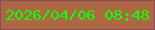 文字の大きさ：4、枠の色：8b4a5f、背景の色：ac6842、文字の色：11ff07 無料ブログパーツのブログ時計